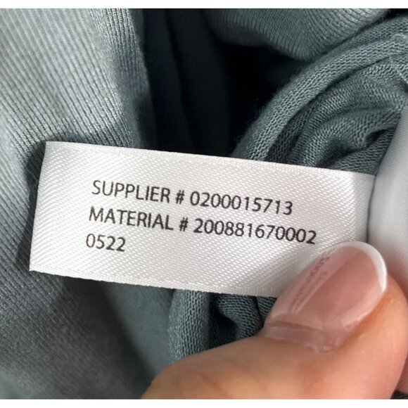 Lauren Ralph Lauren faux wrap peplum blouse sage green sz L - Picture 9 of 9